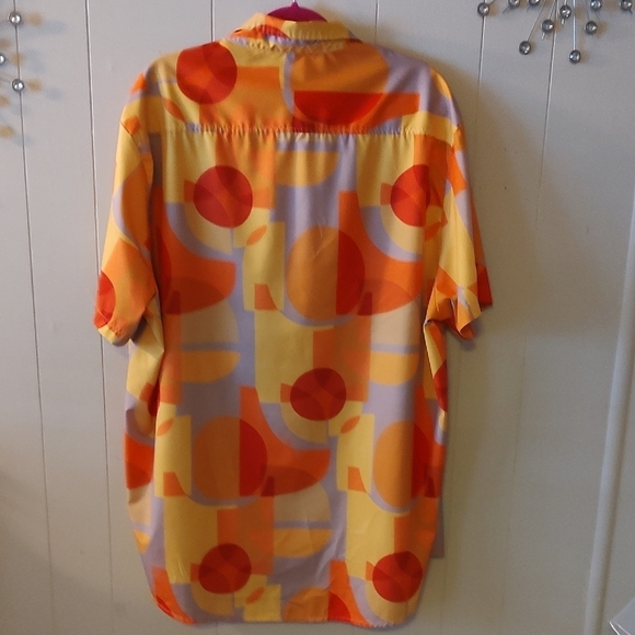 Retro Geometric Men's Shirt Size 3XL - Picture 6 of 7
